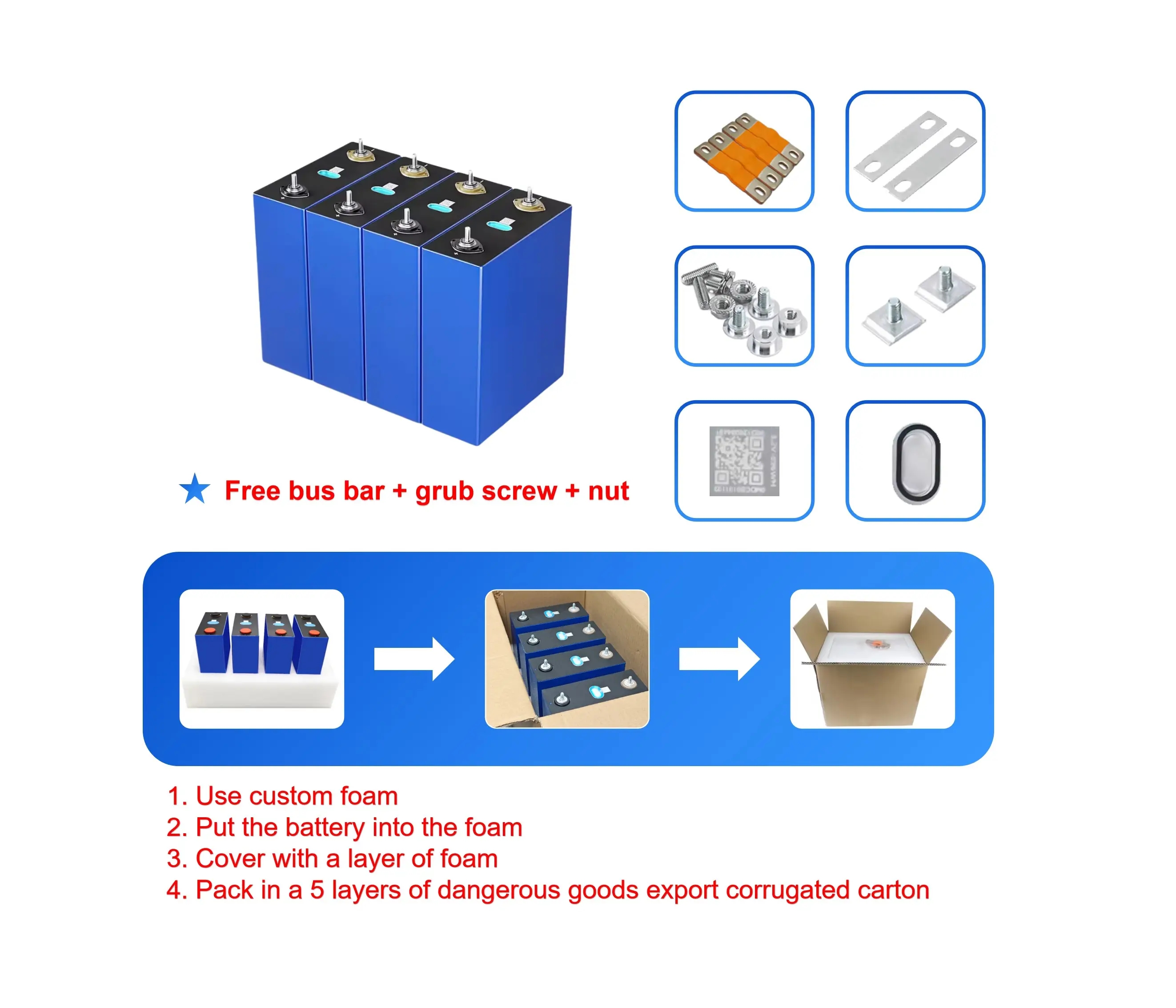 HIthium Grade A power station 3.2v lifepo4 lithium prismatic battery cell 280Ah for solar energy system