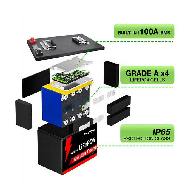 12.8 100AH Lifepo4 Battery Pack Solar Energy Storage Home Appliance Use LFP
