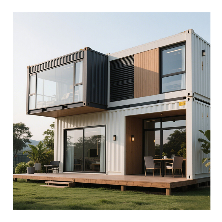 Customized 20ft 40ft Prefab Expandable Container Homes with Solar Power Supply Coffee Bar Prefab House